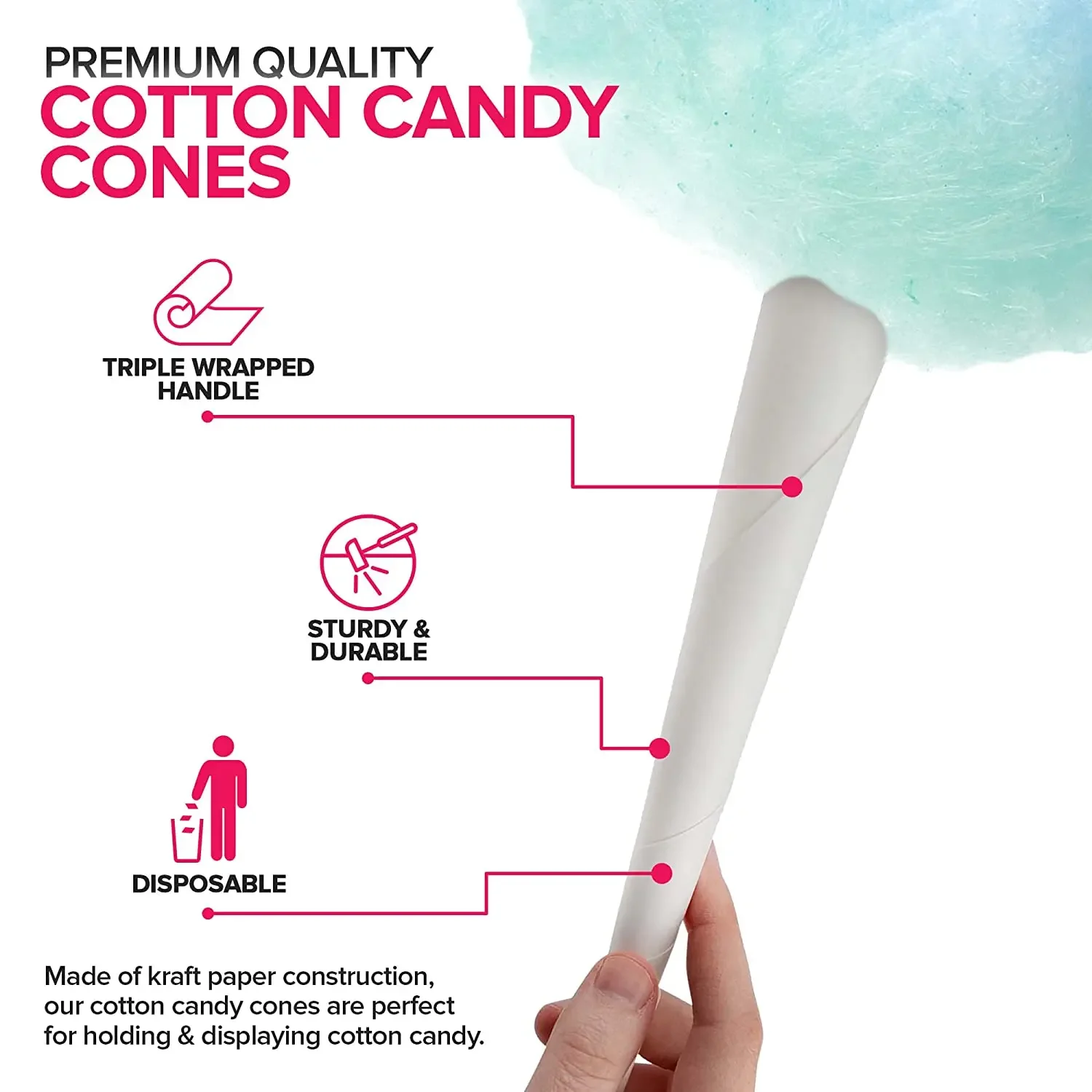Factory Wholesale Good Quality Cheap Wholesale Cotton Candy Paper For Marshmallow Cotton Candy