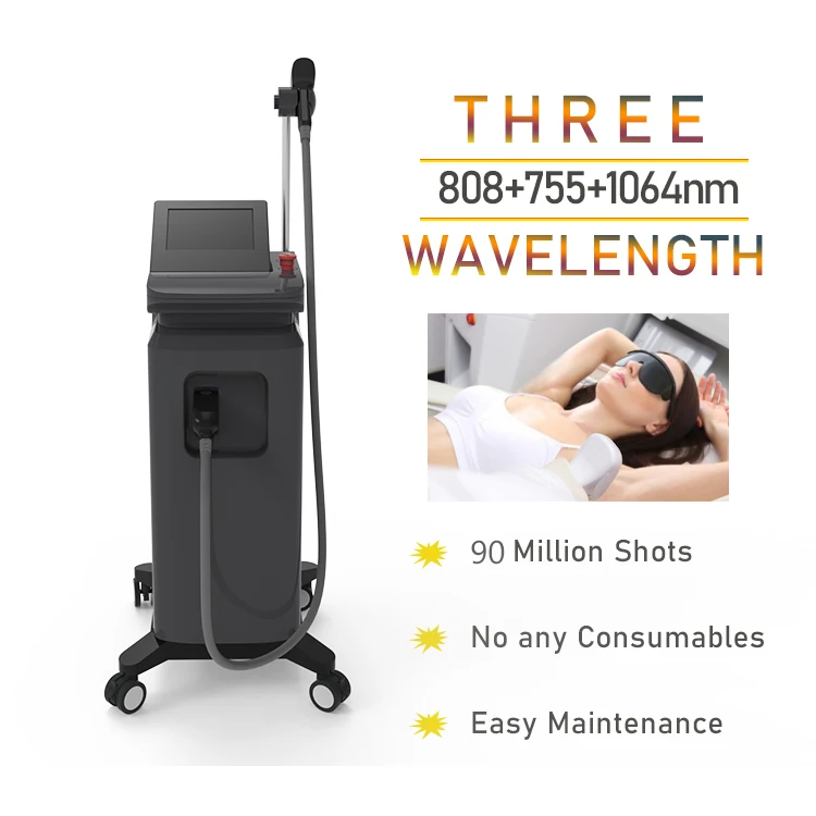 2024 New diode laser rental system hair removal 3 wave 755 808 1064 laser hair removal device with low factory price