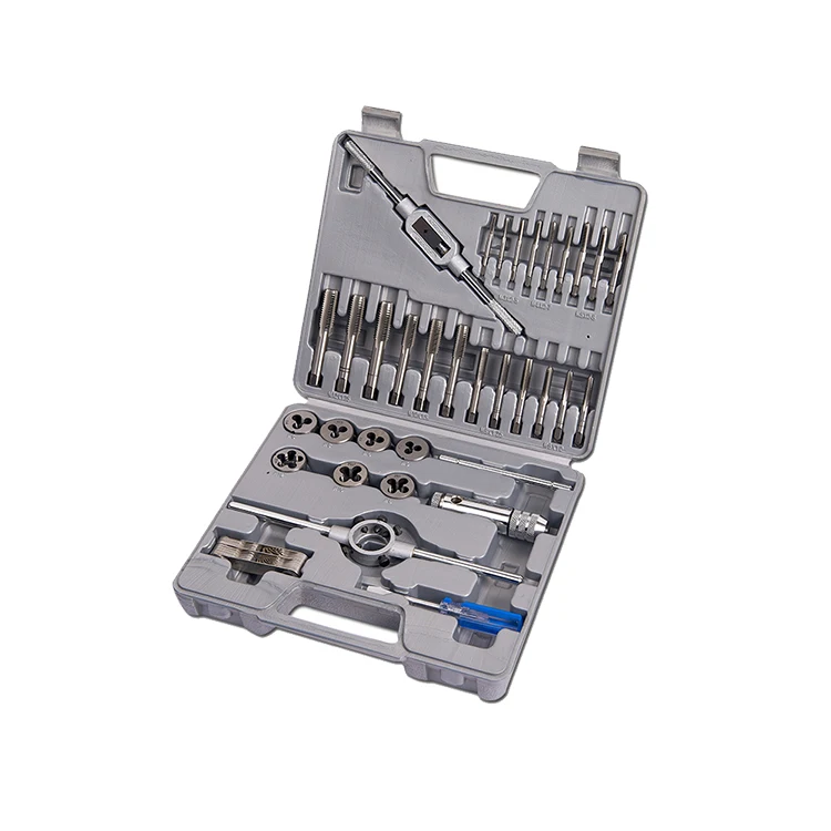 15 pcs Tap and Die Set Drill Tap Set Metric Hand Threading Wrench Tools Steel Durable With Case