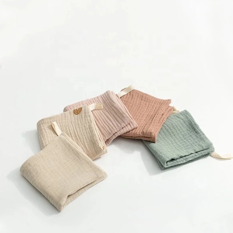 Handkerchief Cotton Burp Cloth Soft Absorbent Gauze Kindergarten Washcloth Towel Baby Face Cloth Baby Bath Towel