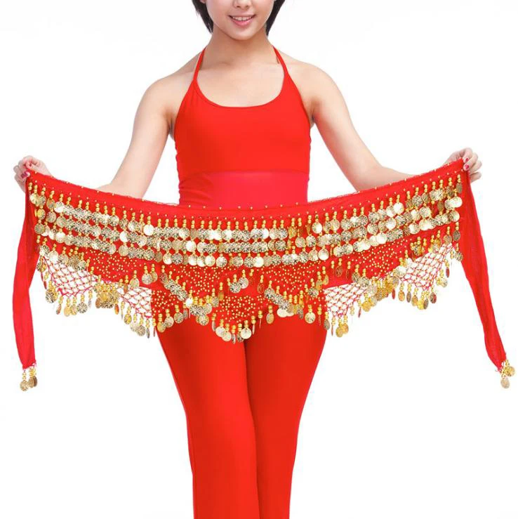 Hot selling belly dance bead belt in performance wear hip scarf