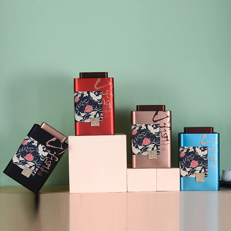 Custom Size Rectangular Chocolate Gift Packaging Hinged Lid Mint Plain Sardine Fishes Crazy Ribbon Metal Soap Hinged Tin Box