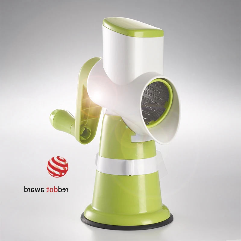 Best New Models Quick Green Hand Operated Mandoline Vegetable Cutter Rotary Cheese Grater