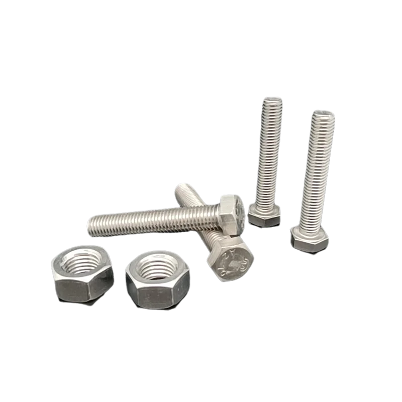 Hexagonal Bolts DIN933 A2-70 Stainless Steel 304 Din Hex Bolt M16 Bolt CN;JIA M6-M20 Minglu Plain Box+carton+pallet