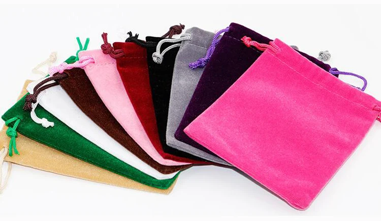 Huiran Wholesale Custom Drawstring Pouch Bag Velvet Bag for Jewelry Drawstring Pouch Bag Packing