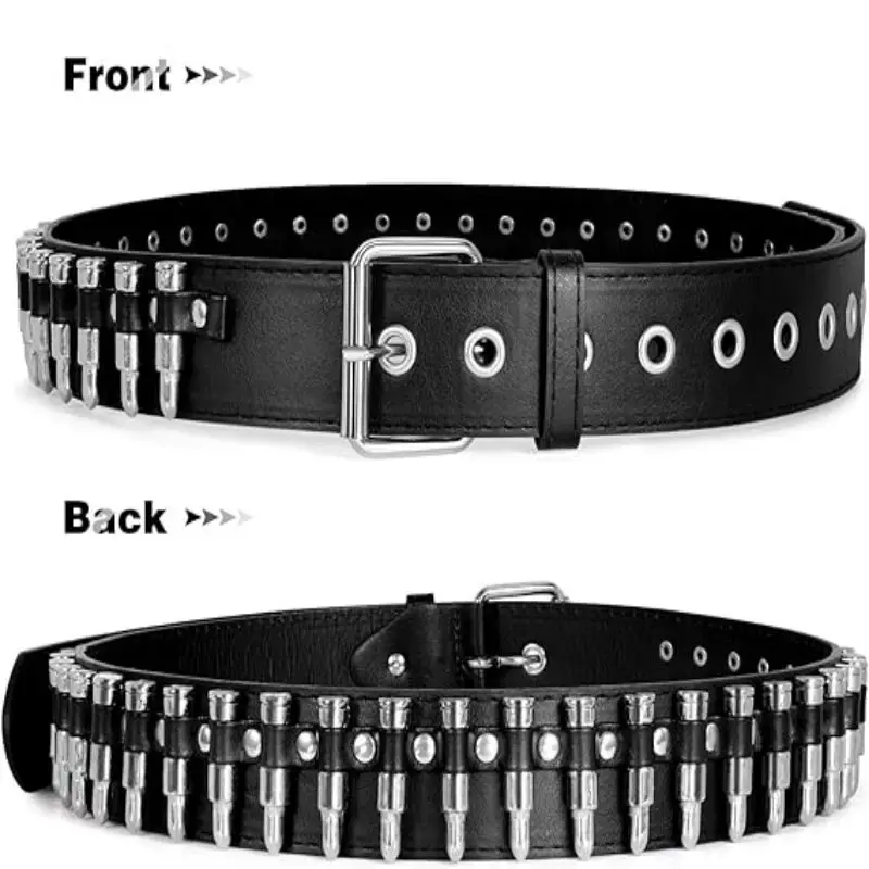 Unisex Punk Belt Y2K PU Leather Adjustable Body Decorative Belts Gothic Rock Wild Holiday Costume Gift