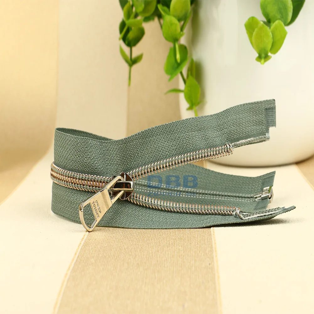 
#3#5#8#10 high quality rose gold metal teeth open end zipper 