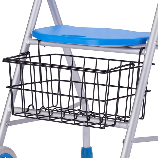 Folding Rollator Walker Economical Disable Walker Rollator Aluminum Adjustable Walker For Seniors