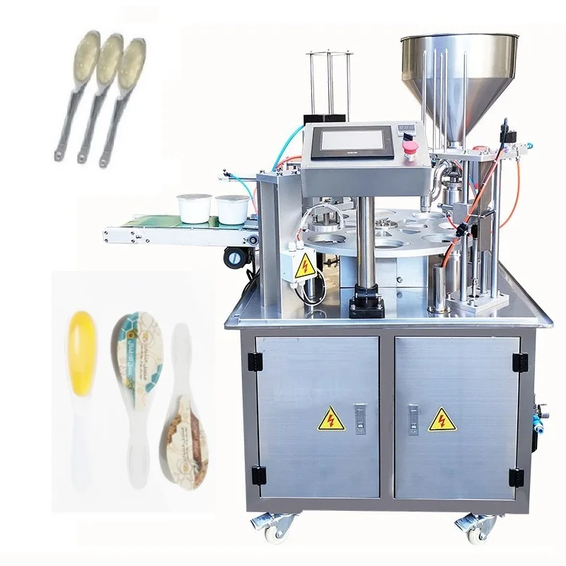 Factory Automatic Price 5g Honey Spoon 2 Nozzles Filling Sealing Machine Honey Spoon Packaging Machine