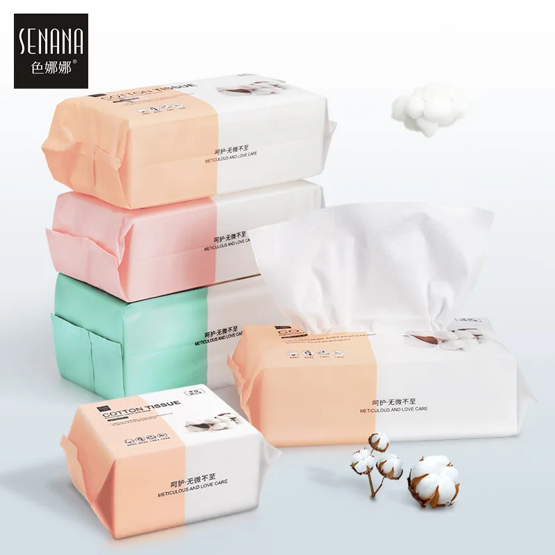 Сенана косметические инструменты 100 шт./пакет лица полотенца мягкие нетканые одноразовые полотенца для лица, хлопок папиросной бумаги
