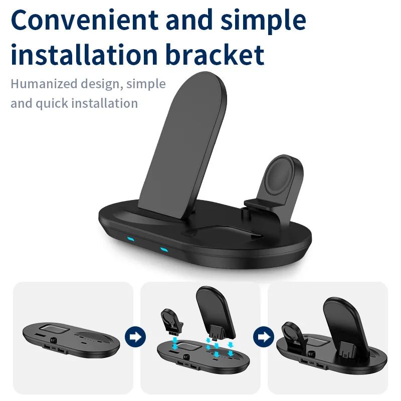 Прямая продажа с завода, многофункциональное Беспроводное зарядное устройство 3 в 1 15 Вт, быстрое зарядное устройство Qi