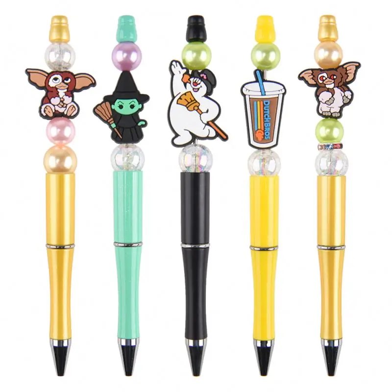 new bad bunny Silicone Bead Pens Decorative bead Pens Gift Charms Ballpoint Pens
