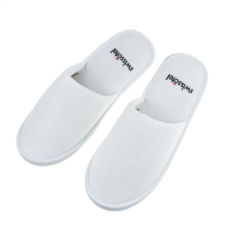 Free sample custom logo printing Chinese factories supply different types of disposable hotel slippers