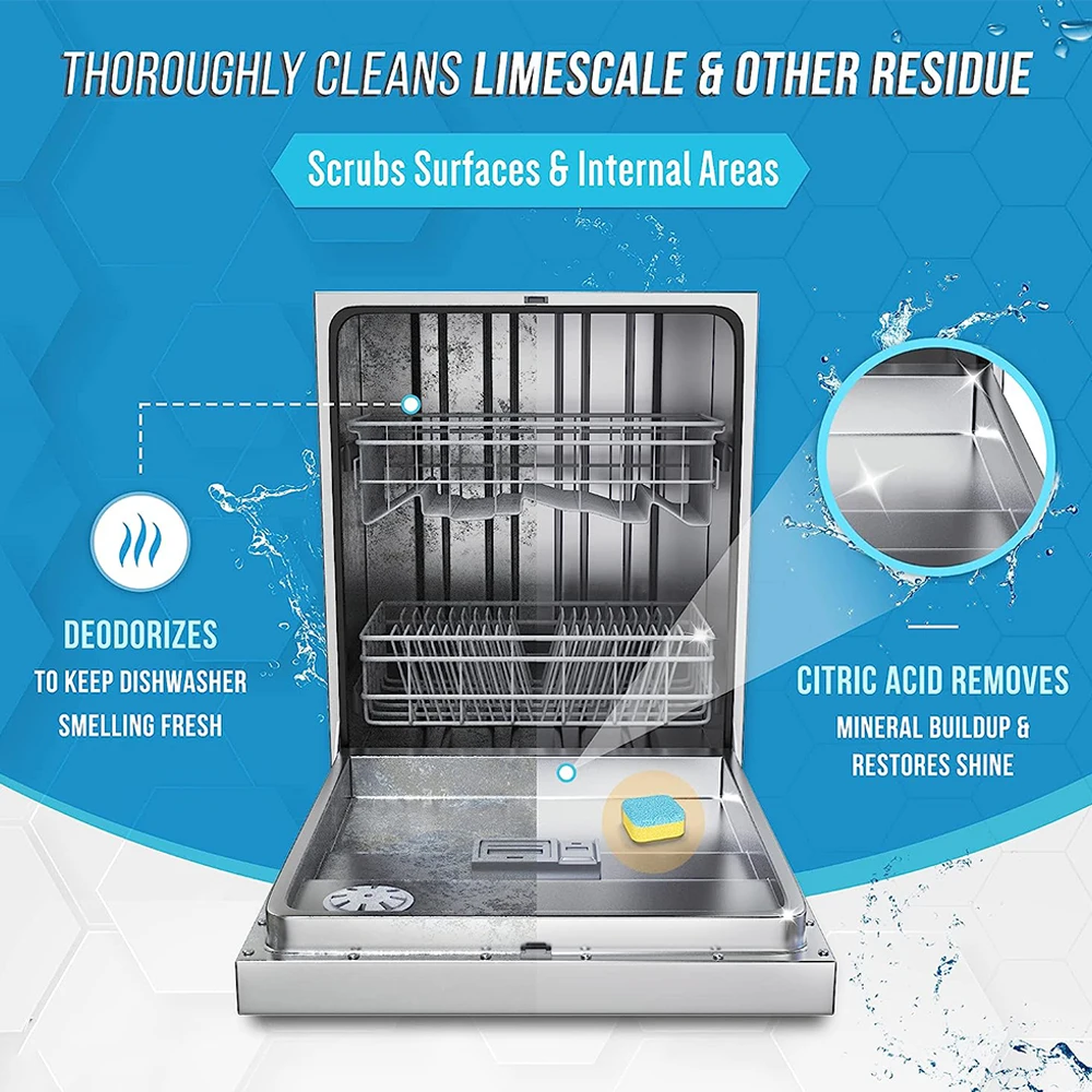 Private Label Bulk Dishwasher Tablets for Dishwashing Liquid Lemon Organic Eco Friendly Dishwasher Detergent Tablet Sheets