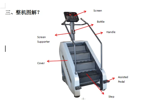 Commercial gym  fitness equipment Chinese factory high quality staircase machine