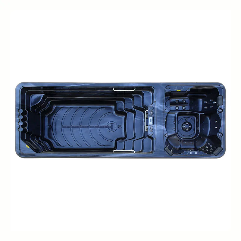 Acrylic Portable Outdoor Garden Container for 6 People Rectangle Spa with Massage and Water Jet Feature for Swimming Pool