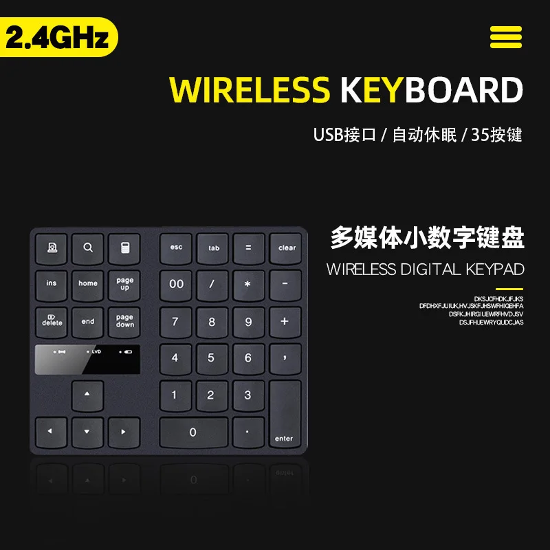 2.4Ghz Cheap Mini Numeric Keypad Number Pad Wireless Keyboard For Macbook Pro Android Tablet Pc Computer Laptop