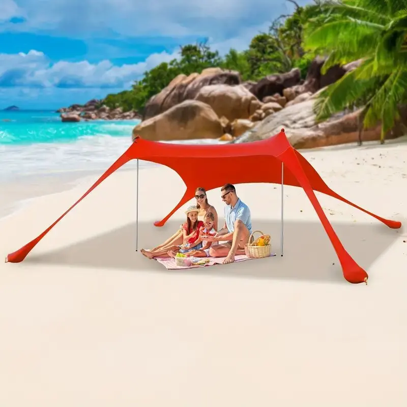 Tent shade beach Peakout 2024 hot sale New Style Portable Premium Outdoor Shade Beach Tent Sun Shelter