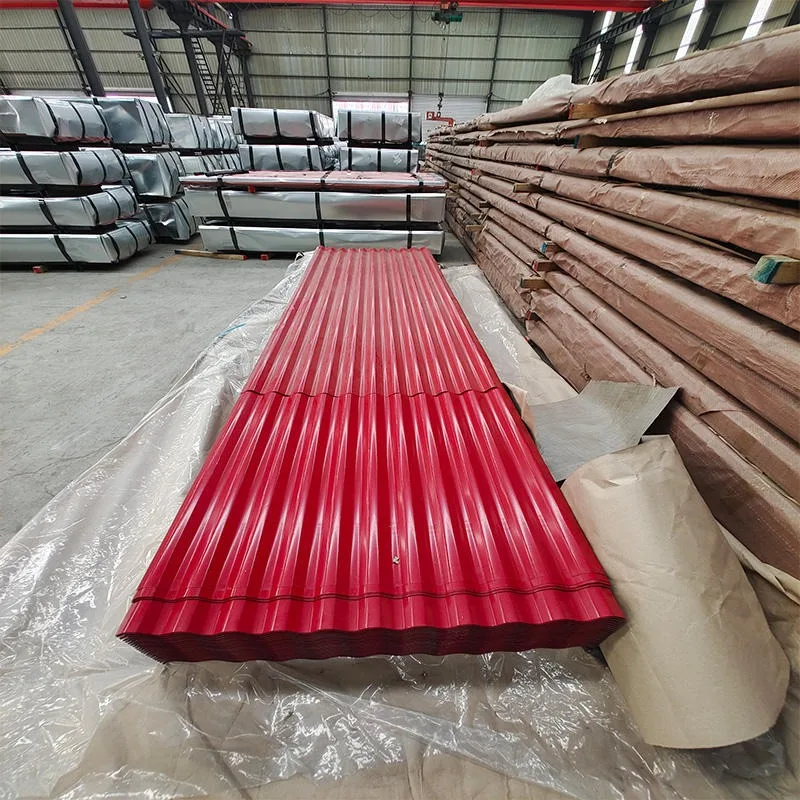 Cutting Welding Galvanized Steel Tile Factory-Price Bending Processing Customized Metal Roof Sheet Red Blue Green Corrugated KS
