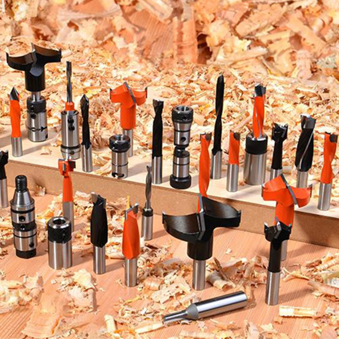 TCT Blind Hole Through Hole Row Hinge Split Drill Bit For Furniture Perforation