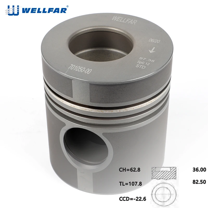 Wellfar Engine Liner Kit Cylinder Piston For Mercedes Benz Om 366