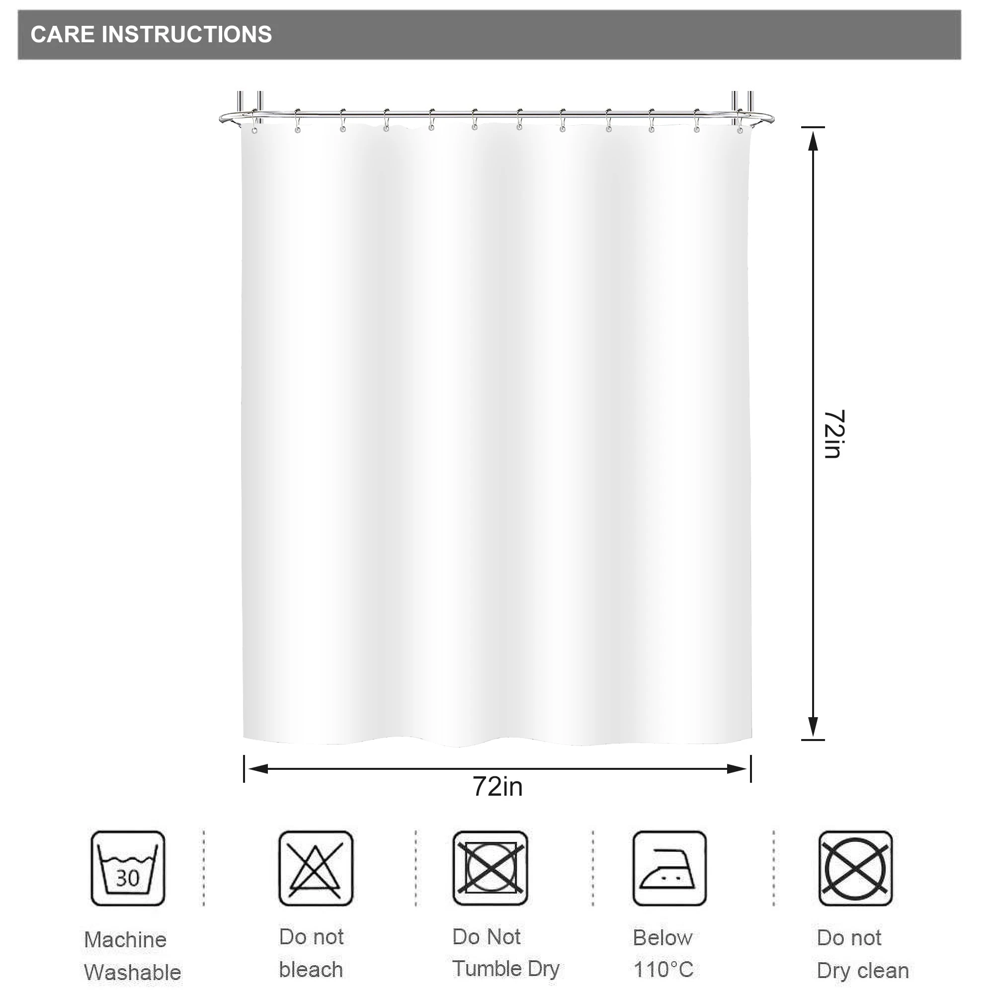 Tropical Green Botanical Bathroom Decor Shower Curtain Nature Plant Waterproof Fabric Shower Curtain