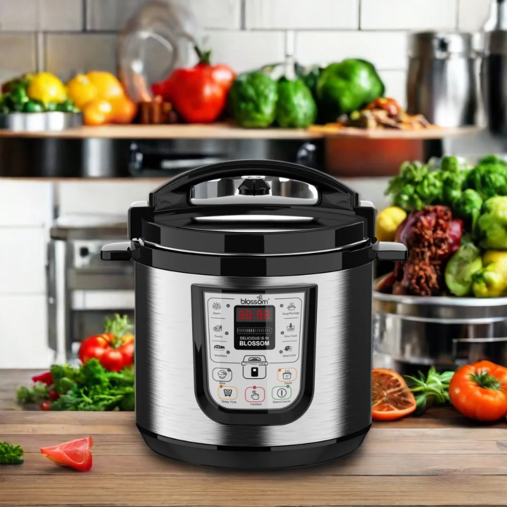 automatic 6L 220V 80Kpa freon-free Aluminum inner pot restaurant Multi functional electric pressure cooker