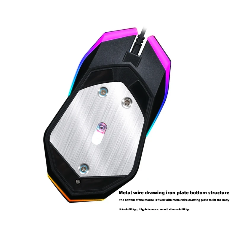 Professional Wired game mouse 2400 DPI RGB Light USB computer Mouse Game mouse for PC laptop players