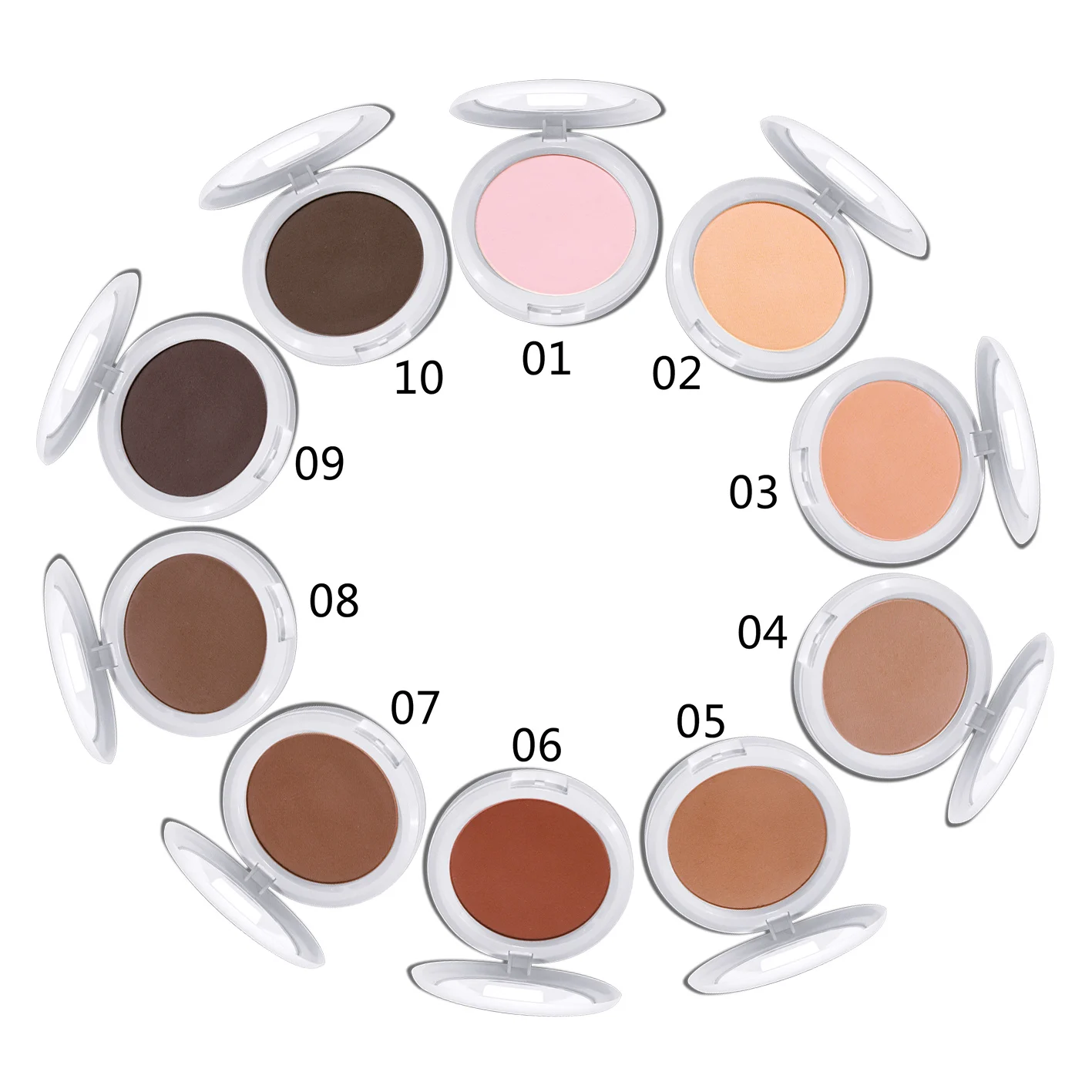 High pigmented OEM matte cruelty free pressed powder foundations and face powder makeup