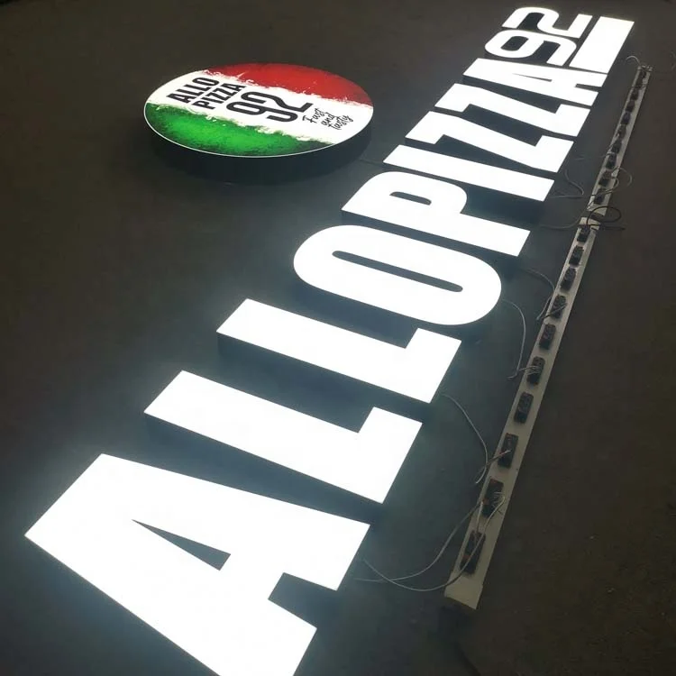 Led Aluminum Channel Letter Sign 3D Custom Fornlit Letter Sign Clear Acrylic Lighting Letters for Store