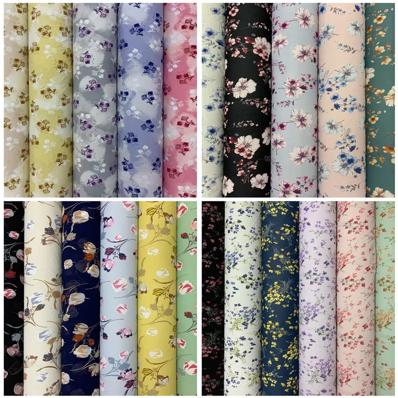 Wholesale 100 Polyester Material Woven Paisley Dress Making Fabric Chiffon