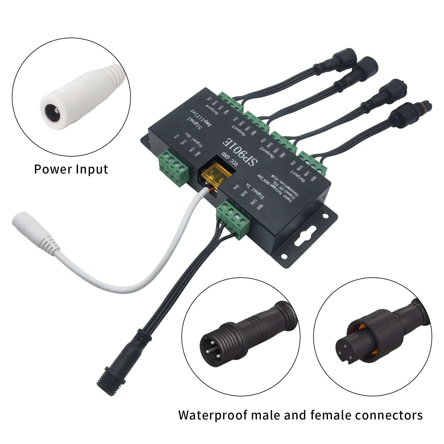 Led 360w Rgb Chasing SP901E controller Rgb Pixels Led Amplifier sp901e WS2812 Ws2811 Amplifier