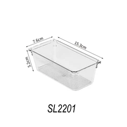 Customize Layout Desk Drawer Organizer Set 5-Size Desk Drawer Storage Bins Clear Plastic Multi-function Drawer Organizer Trays