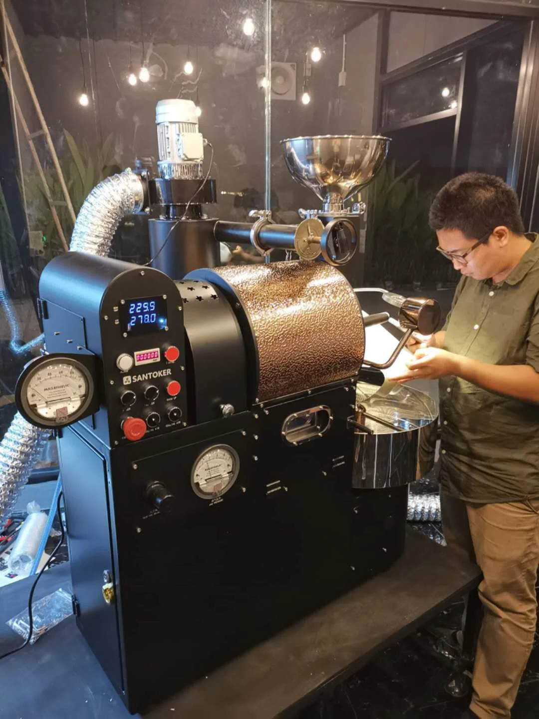 R1.5kg/2kg/ coffee roasting machine / commercial coffee roaster electric or gas coffee bean roaster