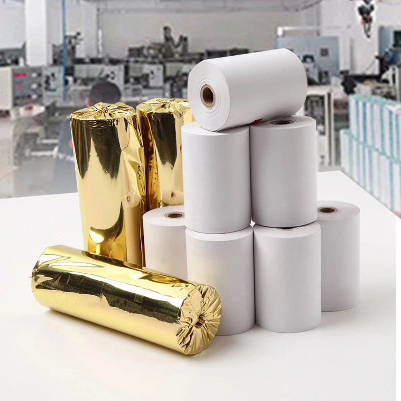 Custom Korea Pos Papel Termico Thermal Paper Roll 57Mm X 38Mm Cash Register Paper Rolls Manufacturer