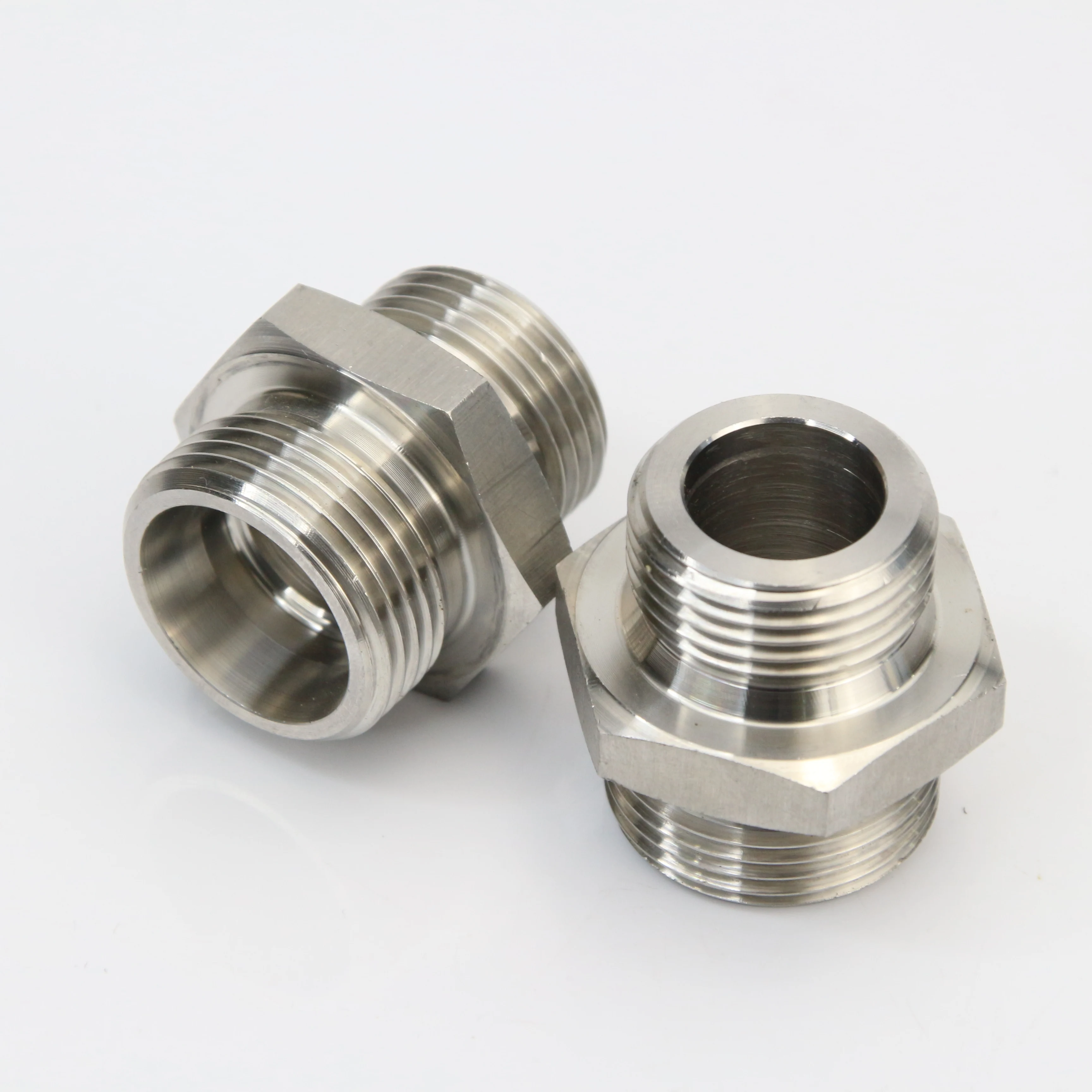 Stainless Steel male and female pipe straight fitting pipe threaded taper joint