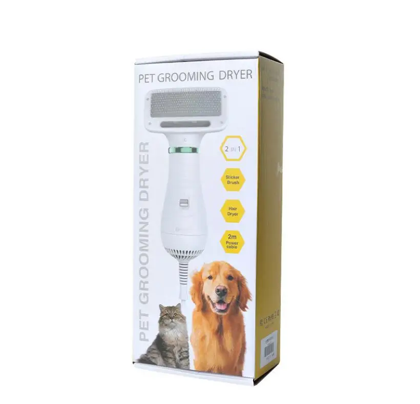 wholesale pet accessories pet hair removal brush comb Blowing and pulling integrated bathing comb
