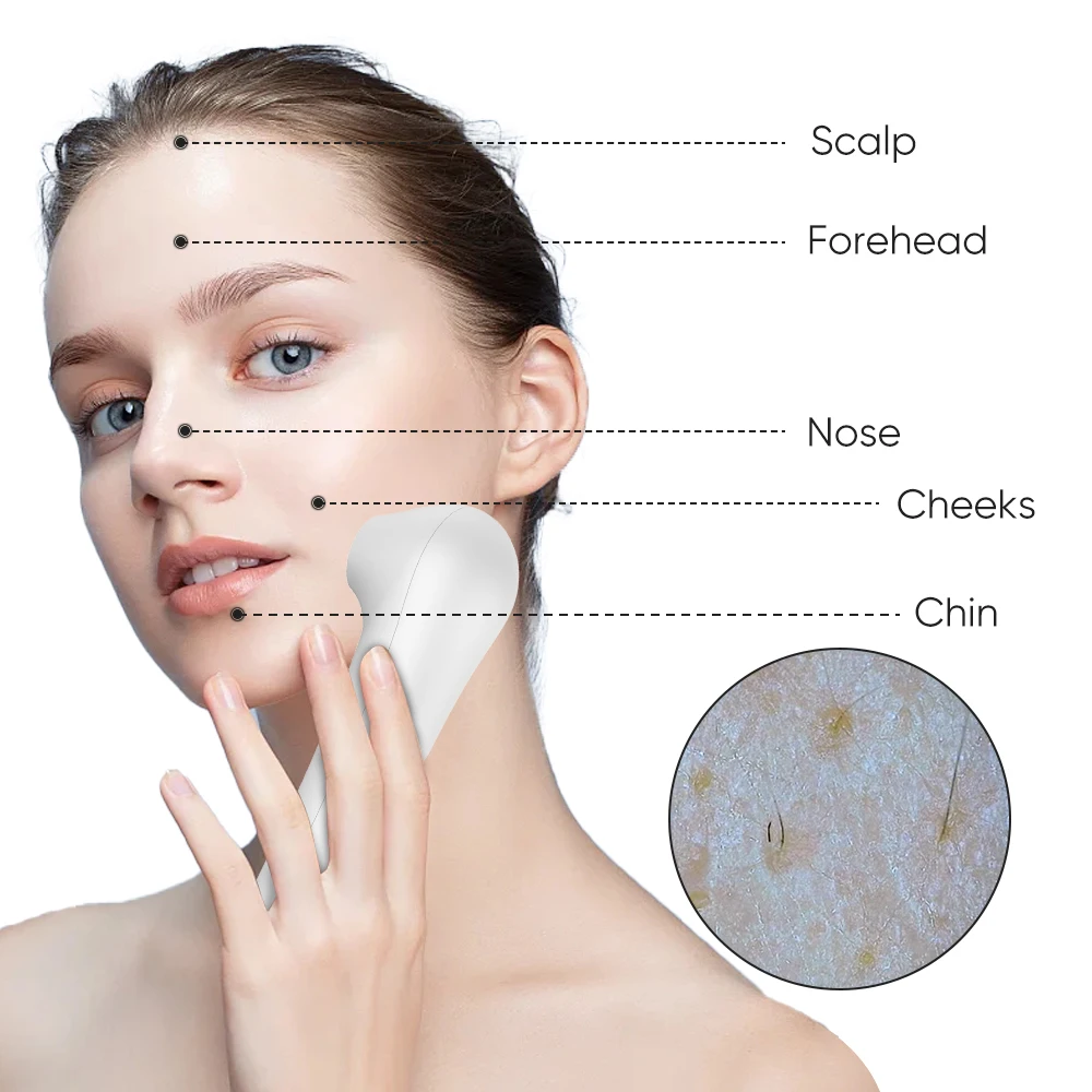 Advanced Scalp Analyzer with ABS Body and 1m OTG Cable for Home Use