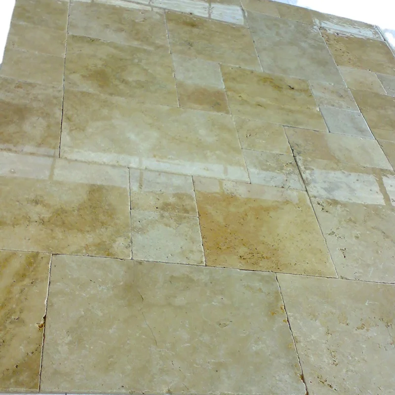 2023 Noche Travertine Tiles cut to size New Arrival Premium Quality Natural Stone French Pattern Set Made in Turkey Cem-FPT-04