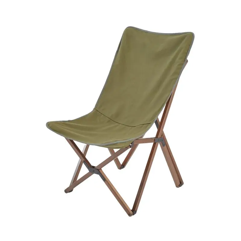 Wholesale Portable Outdoor Travel Camping Picnic Beech Wood Folding Chair With Removable Canvas