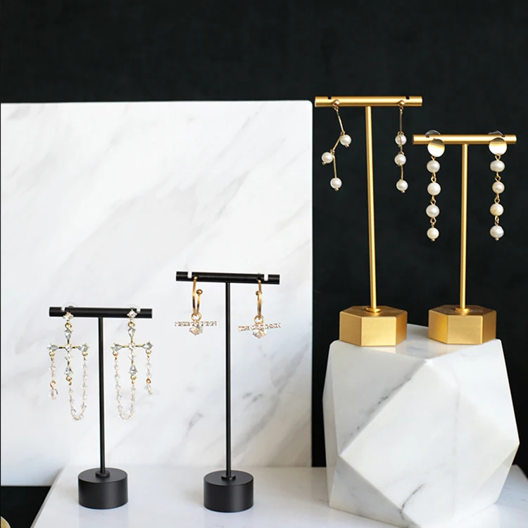 In stock modern metal hanging jewelry earrings holder display stand