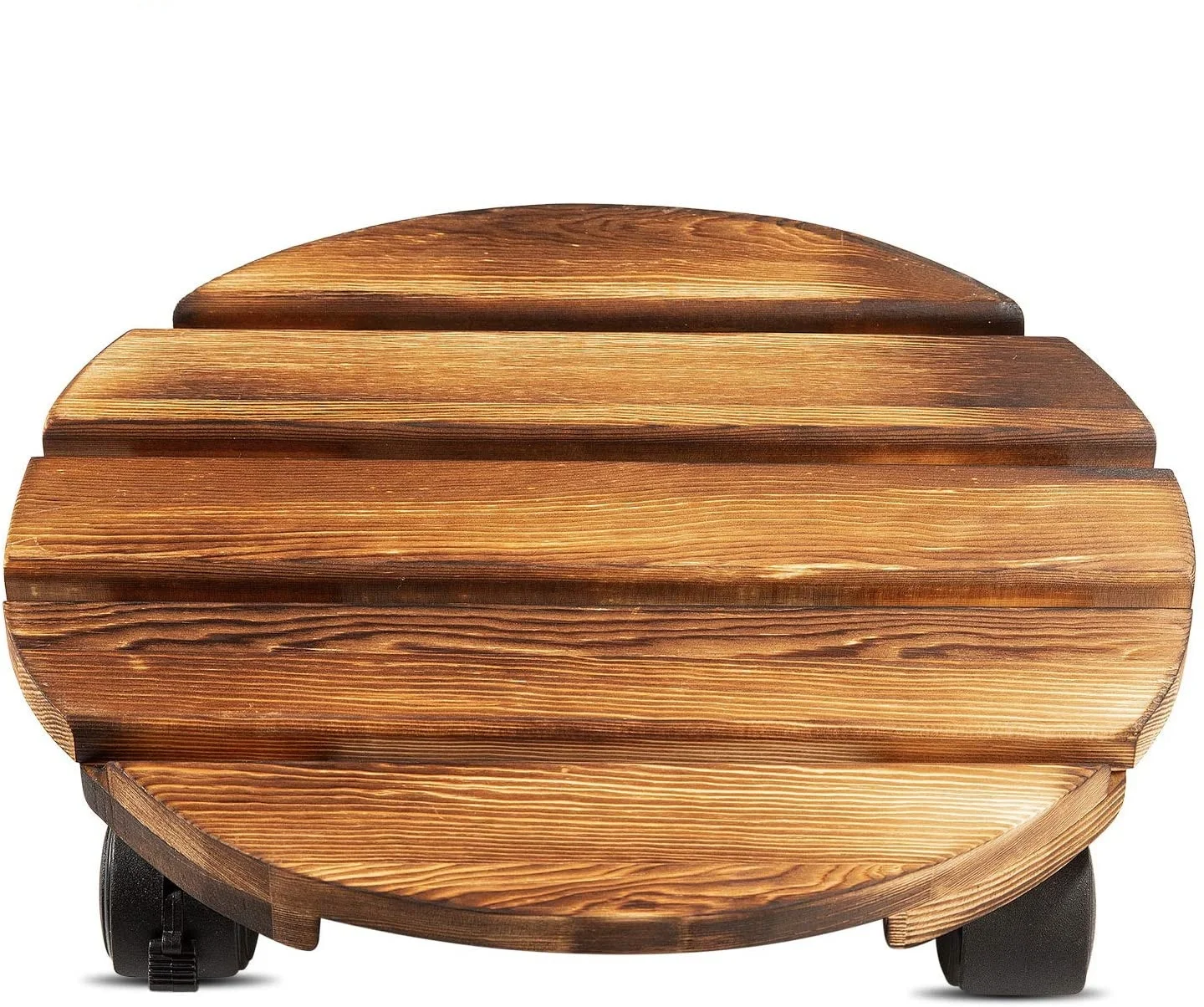 Factory Wholesale Price Flower Plant Caddy Round Wooden Plant Stand with Wheel Indoor Outdoor Garden on Roller Patio/Flower Pot