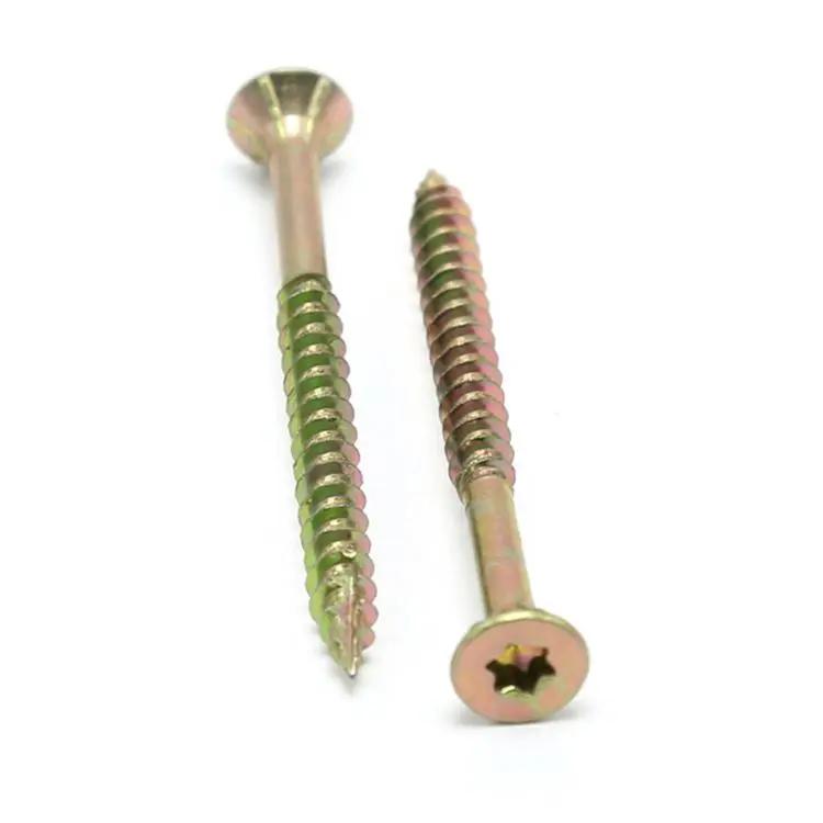 Composite deck torx wood chipboard yellow zinc deck screws coated for wood