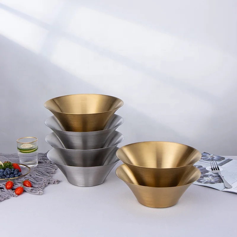 Горячая Распродажа чаша для мороженого из нержавеющей стали 304 супа салата Сервировочная дома отеля ресторана миска смешивания