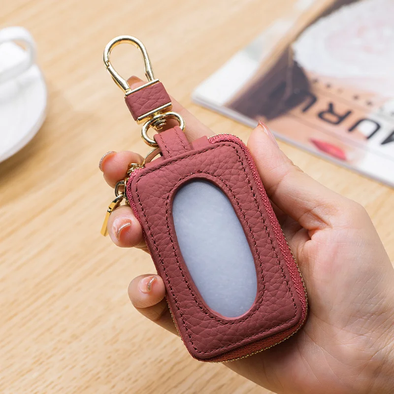 New Design Universal Key Holder Card Holder Key Pouch Wallet Genuine Leather Car Key Bag