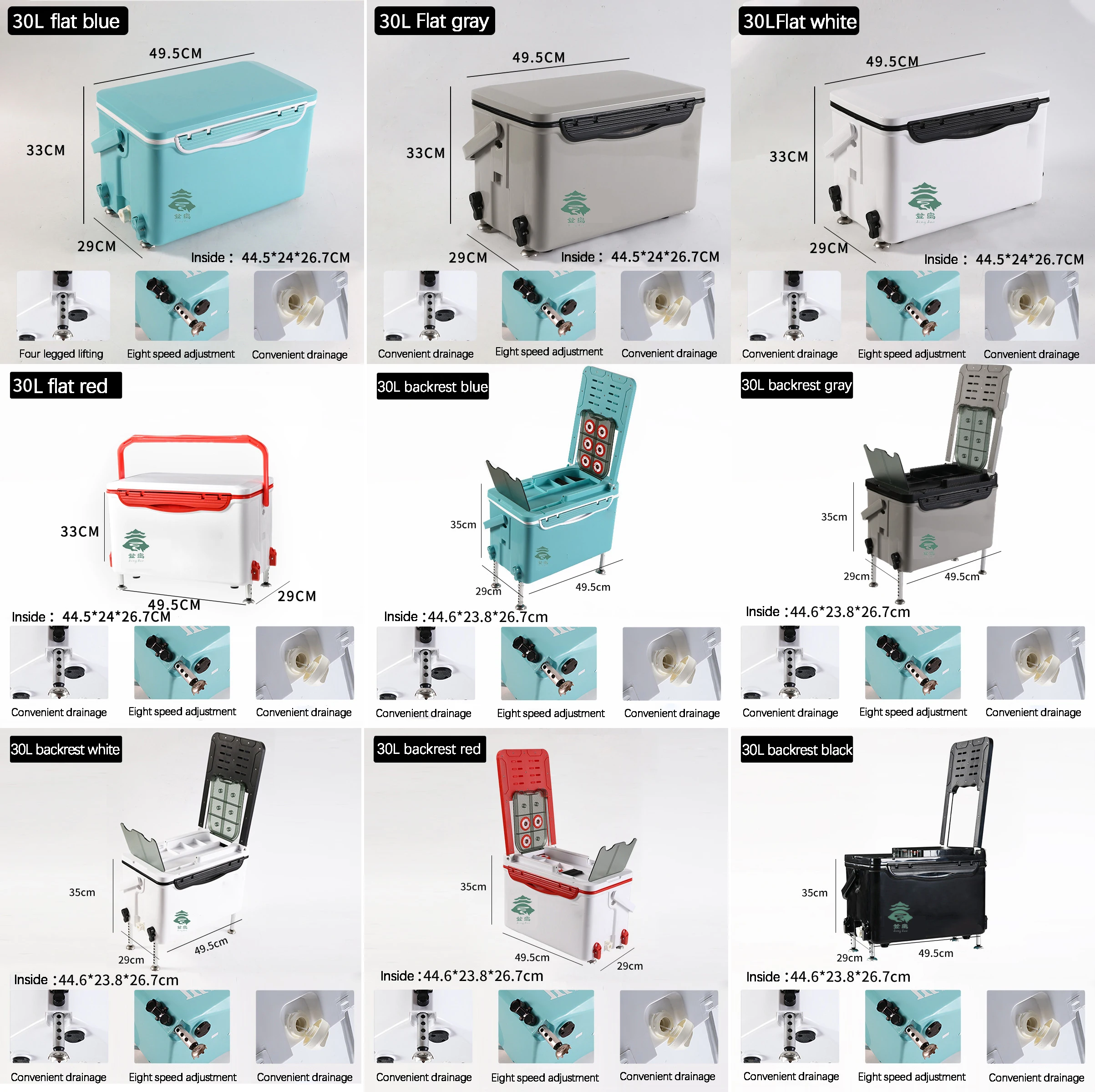 HOT 30L PP+PU Camping Outdoor Refrigerators Portable Ice Insulated Cooler Box Livable Seatable Sea Fishing Box