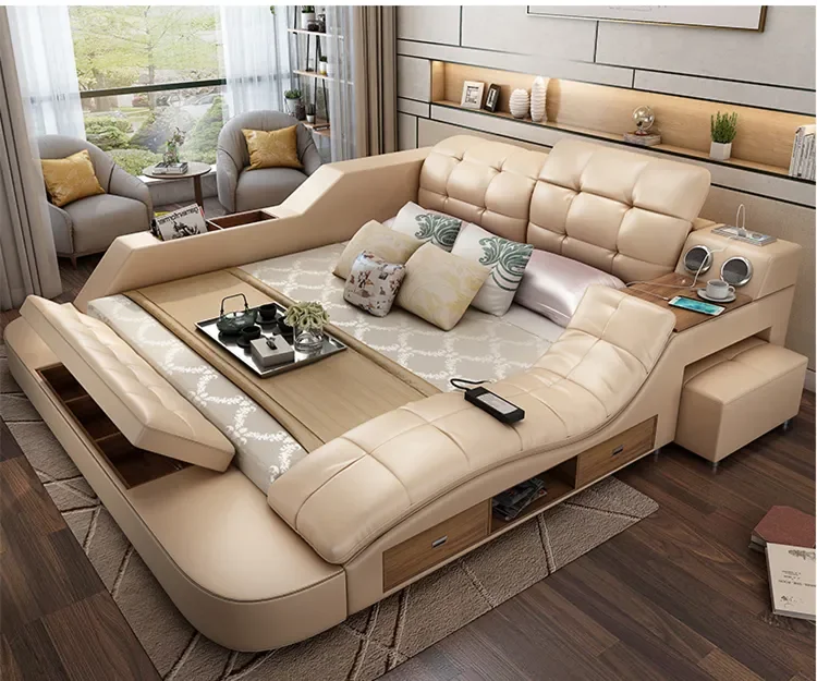 King size bed with pull out full set fitted sheet extra deep velvet headboard storage upholstered luxury platform king size bed