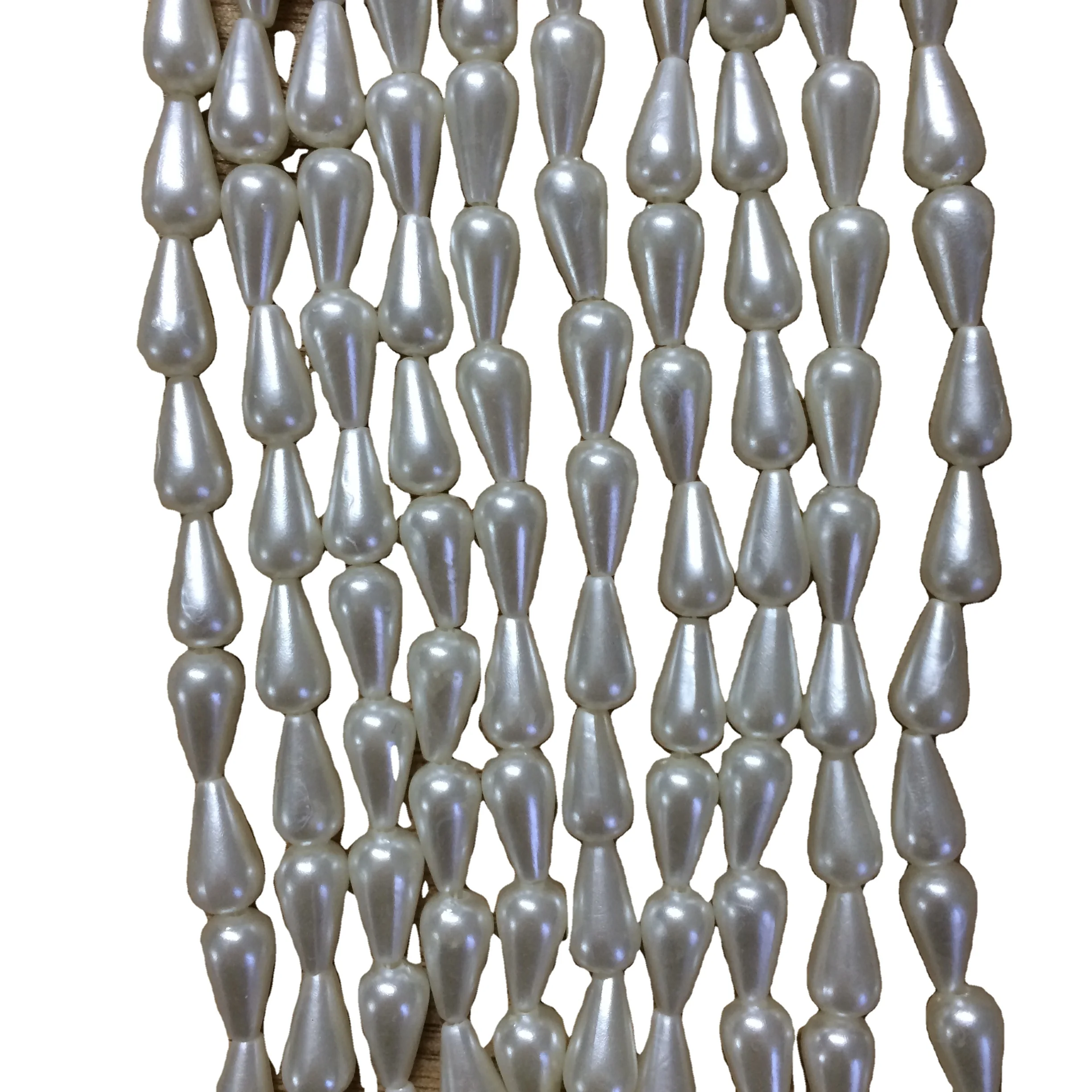 Wholesale Straight Hole colorful ABS Water Drop Pearls Teardrop Shaped Beads For Jewelry Making