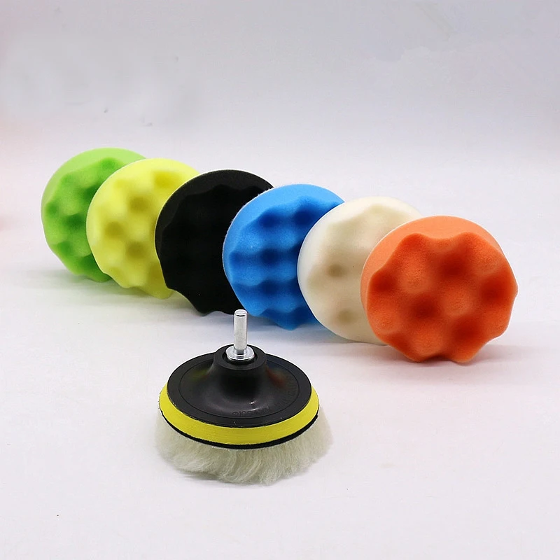 Прямая продажа с завода, автомобильный комплект из губчатой шерсти, сухой набор, ручная полировка из пенопласта, 125 мм, полировочные колодки
