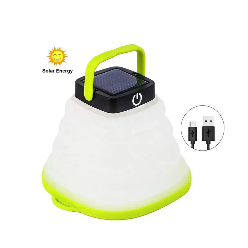 2020 Solar Led Camping Light Outdoor Tent Lantern Lamp Portable Collapsible Hanging Camping Lantern